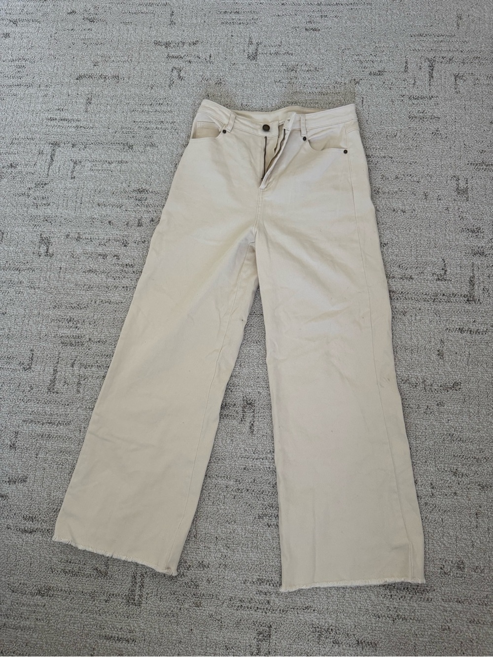 Copper Key Wide-Leg Jeans in Cream